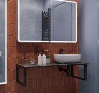 Столешница 110*50(55) отверстие справа черный 